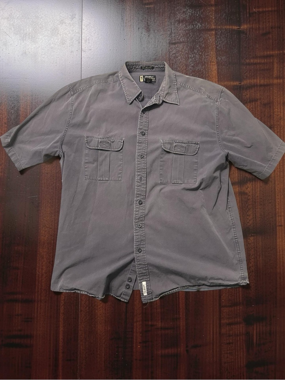 Men's Short-Sleeve Button-Up Shirt - Gray